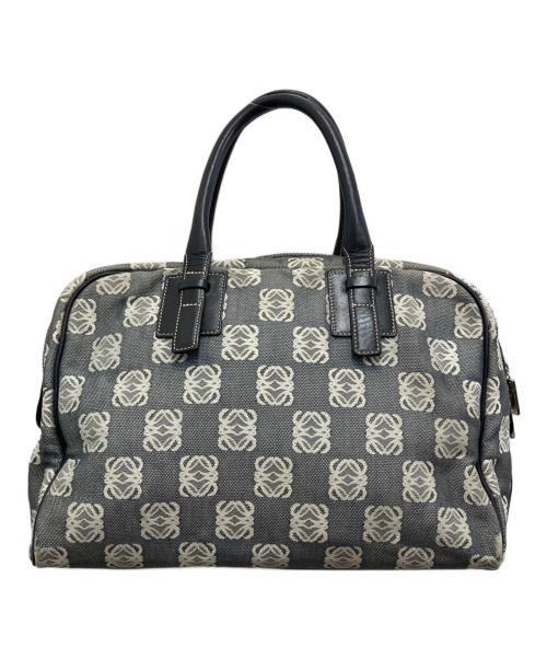 LOEWE（ロエベ）LOEWE (ロエベ) アナグラムロゴハンドバッグ ホワイト×ネイビーの古着・服飾アイテム