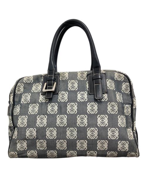 LOEWE（ロエベ）LOEWE (ロエベ) アナグラムロゴハンドバッグ ホワイト×ネイビーの古着・服飾アイテム