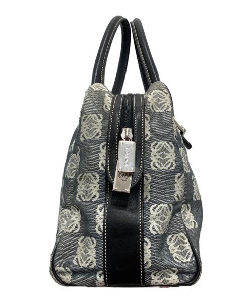 LOEWE（ロエベ）LOEWE (ロエベ) アナグラムロゴハンドバッグ ホワイト×ネイビーの古着・服飾アイテム