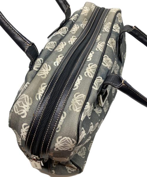 LOEWE（ロエベ）LOEWE (ロエベ) アナグラムロゴハンドバッグ ホワイト×ネイビーの古着・服飾アイテム