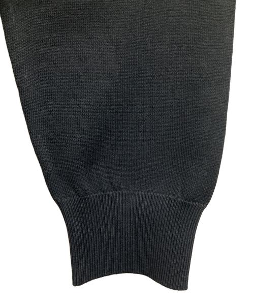 PEARLY GATES（パーリーゲイツ）PEARLY GATES (パーリーゲイツ) 14G 部分JQ クルーネック ニットプルオーバー ブラック サイズ:6 未使用品の古着・服飾アイテム