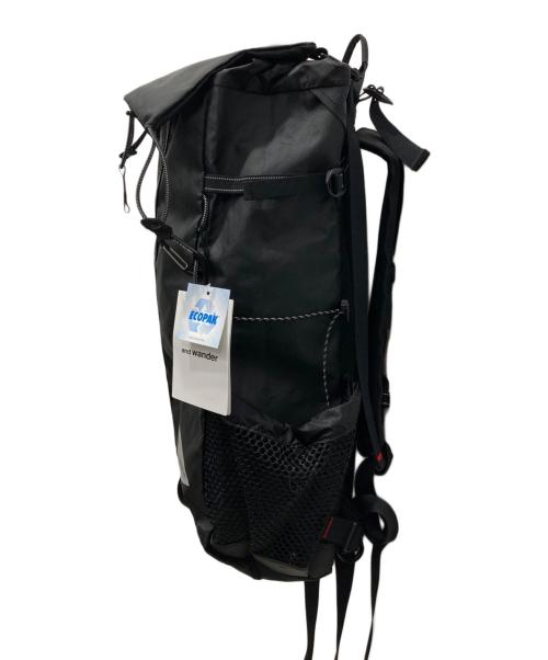 and wander（アンドワンダー）and wander (アンドワンダー) ecopak 30L backpack/エコパック 30リッターバックパック ブラック 未使用品の古着・服飾アイテム