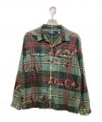 POLO RALPH LAURENポロ・ラルフローレン）の古着「Classic Fit Equestrian Plaid Twill Shirt/、クラシック フィット エクエストリアン プレイド ツイル シャツ」｜グリーン