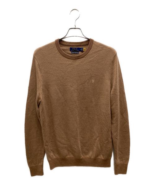POLO RALPH LAUREN（ポロ・ラルフローレン）POLO RALPH LAUREN (ポロ・ラルフローレン) ヘリンボーンニット ブラウン サイズ:Mの古着・服飾アイテム