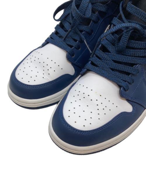 NIKE（ナイキ）NIKE (ナイキ) Air Jordan 1 Mid/エア ジョーダン 1 ミッド ネイビー サイズ:27.5の古着・服飾アイテム
