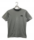 THE NORTH FACEザ ノース フェイス）の古着「S/S Jacquard Square Logo Crew」｜グレー