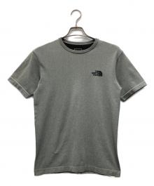 THE NORTH FACE（ザ ノース フェイス）の古着「S/S Jacquard Square Logo Crew」｜グレー