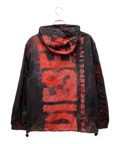 DIESEL（ディーゼル）DIESEL (ディーゼル) J-WARRET-LOGO-LOGO/ジェイ・ウォレット・ロゴ・ロゴ ブラック×レッド サイズ:48の古着・服飾アイテム