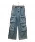 DIESEL（ディーゼル）の古着「P-MIRTA-OUT/ワイドデニムカーゴパンツ」｜ブルー