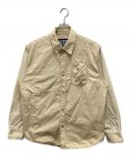 DIESELディーゼル）の古着「S-CY/パッチポケットショルダーパイピングシャツジャケット」｜ベージュ