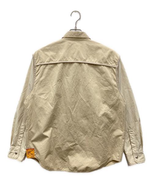 DIESEL（ディーゼル）DIESEL (ディーゼル) S-CY/パッチポケットショルダーパイピングシャツジャケット ベージュ サイズ:Sの古着・服飾アイテム