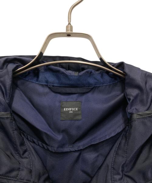 EDIFICE（エディフィス）EDIFICE (エディフィス) ミリタリーフードブルゾン ネイビー サイズ:Lの古着・服飾アイテム