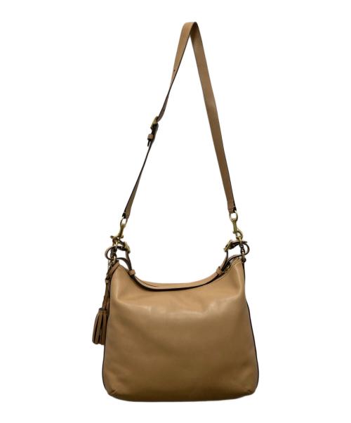 COACH（コーチ）COACH (コーチ) 2wayレザーショルダーバッグ ベージュの古着・服飾アイテム