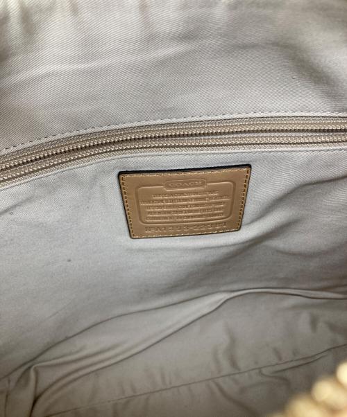 COACH（コーチ）COACH (コーチ) 2wayレザーショルダーバッグ ベージュの古着・服飾アイテム