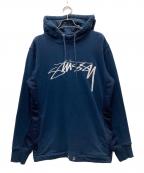 stussyステューシー）の古着「プルオーバーパーカー」｜ネイビー
