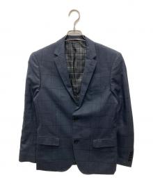 BURBERRY BLACK LABEL（バーバリーブラックレーベル）の古着「チェックテーラードジャケット」｜ネイビー