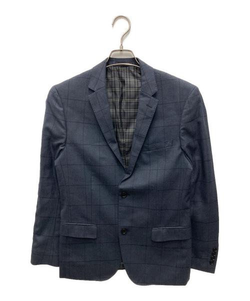BURBERRY BLACK LABEL（バーバリーブラックレーベル）BURBERRY BLACK LABEL (バーバリーブラックレーベル) チェックテーラードジャケット ネイビー サイズ:Mの古着・服飾アイテム