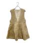 AMERI（アメリ）の古着「BOA V NECK REVERSIBLE PEPLUM VEST」｜ベージュ