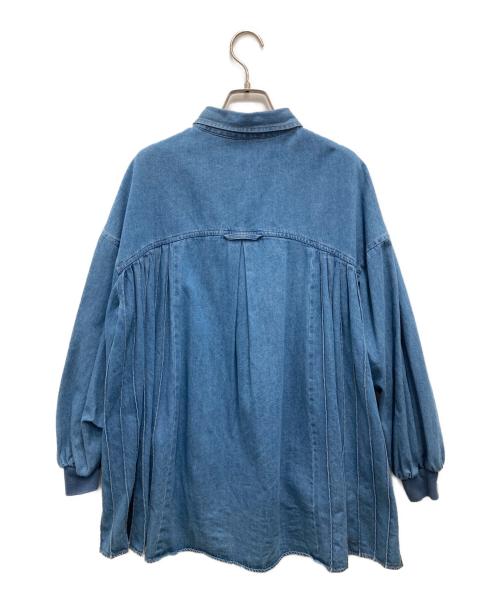 Lallia Mu（ラリア ムー）Lallia Mu (ラリア ムー) 2way スリーブ デニム シャツ ブルー サイズ:38の古着・服飾アイテム