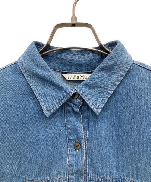Lallia Mu（ラリア ムー）Lallia Mu (ラリア ムー) 2way スリーブ デニム シャツ ブルー サイズ:38の古着・服飾アイテム