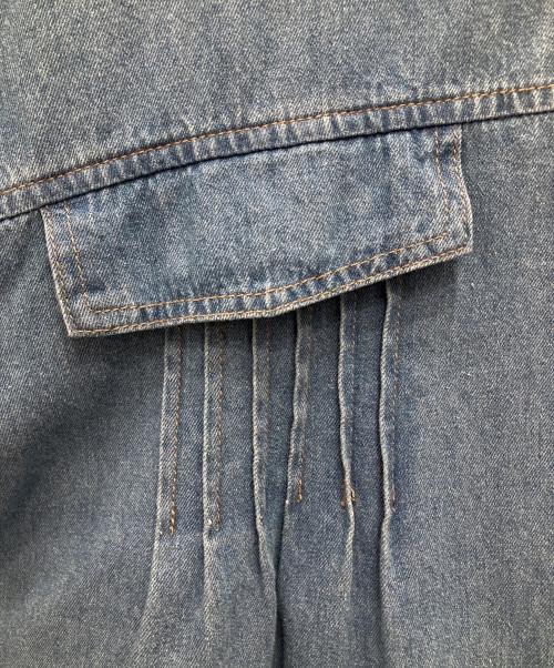 Lallia Mu（ラリア ムー）Lallia Mu (ラリア ムー) 2way スリーブ デニム シャツ ブルー サイズ:38の古着・服飾アイテム