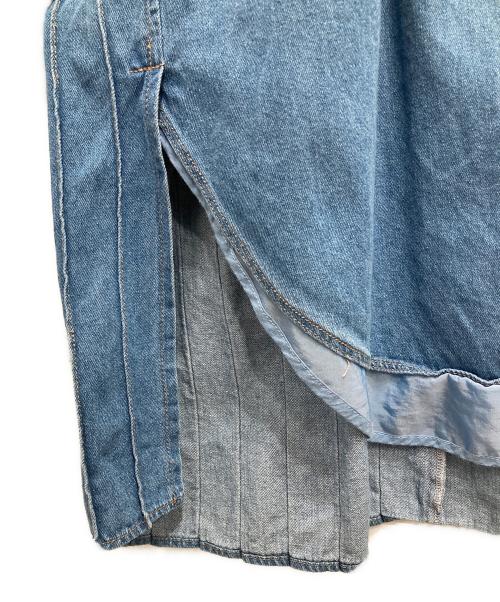Lallia Mu（ラリア ムー）Lallia Mu (ラリア ムー) 2way スリーブ デニム シャツ ブルー サイズ:38の古着・服飾アイテム