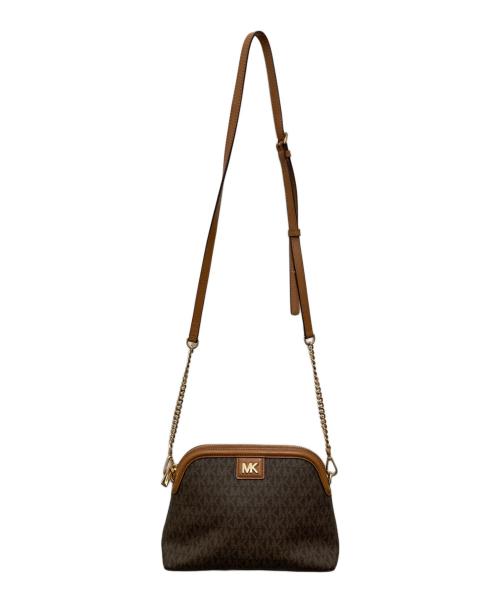 MICHAEL KORS（マイケル・コース）MICHAEL KORS (マイケル・コース) チェーンショルダーバッグ ブラウンの古着・服飾アイテム