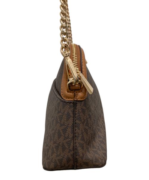 MICHAEL KORS（マイケル・コース）MICHAEL KORS (マイケル・コース) チェーンショルダーバッグ ブラウンの古着・服飾アイテム