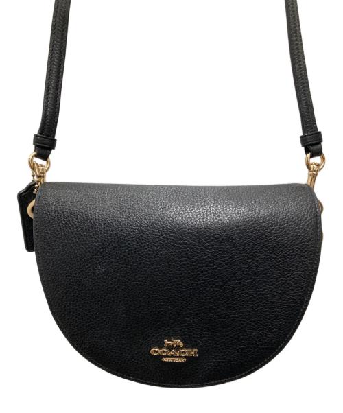 COACH（コーチ）COACH (コーチ) レザーショルダーバッグ ブラックの古着・服飾アイテム