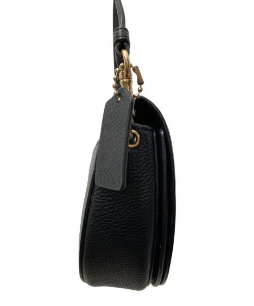 COACH（コーチ）COACH (コーチ) レザーショルダーバッグ ブラックの古着・服飾アイテム