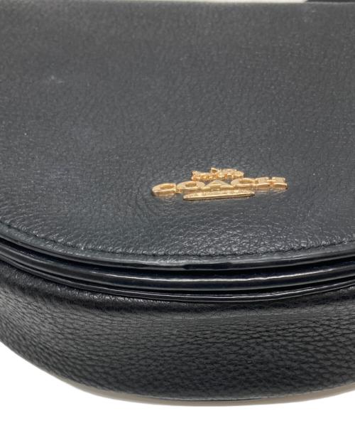 COACH（コーチ）COACH (コーチ) レザーショルダーバッグ ブラックの古着・服飾アイテム