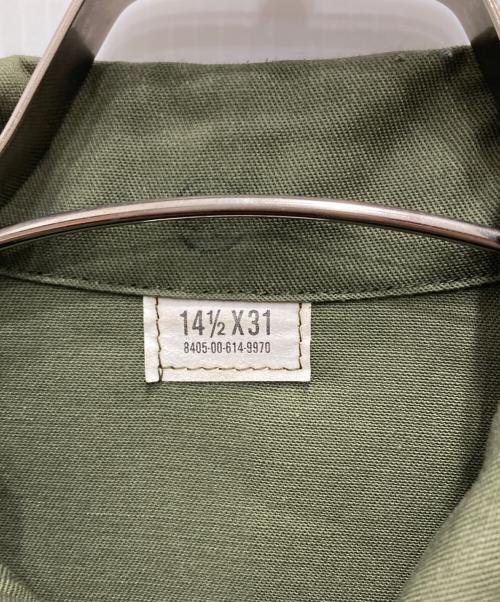 US ARMY（ユーエスアーミー）US ARMY (ユーエスアーミー) ユーティリティシャツ オリーブ サイズ:14 1/2×31の古着・服飾アイテム