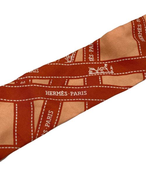 HERMES（エルメス）HERMES (エルメス) ツイリースカーフ オレンジの古着・服飾アイテム