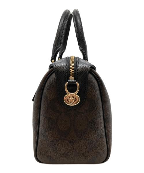 COACH（コーチ）COACH (コーチ) ミニボストンバッグ ブラウンの古着・服飾アイテム
