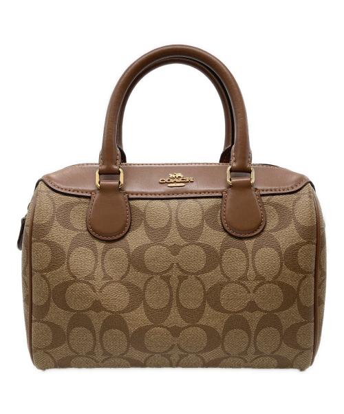 COACH（コーチ）COACH (コーチ) ミニボストンバッグ ブラウンの古着・服飾アイテム