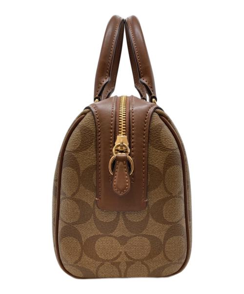COACH（コーチ）COACH (コーチ) ミニボストンバッグ ブラウンの古着・服飾アイテム