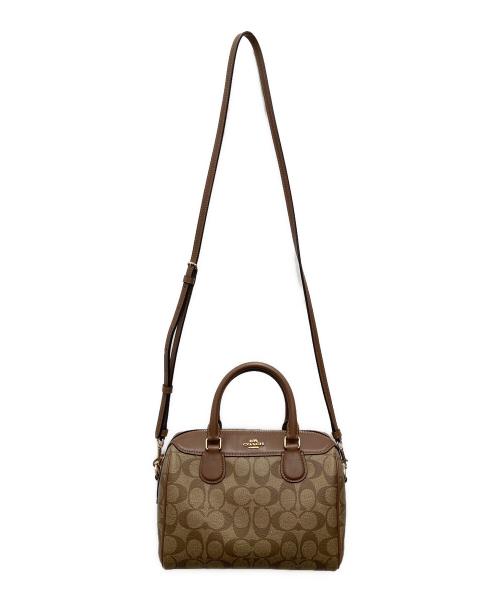 COACH（コーチ）COACH (コーチ) ミニボストンバッグ ブラウンの古着・服飾アイテム