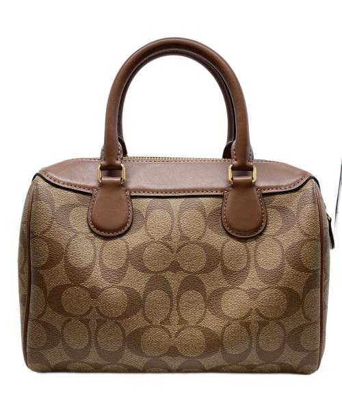 COACH（コーチ）COACH (コーチ) ミニボストンバッグ ブラウンの古着・服飾アイテム