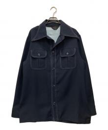 J.C.PENNY（ジェーシーペニー）の古着「70'sワークシャツ」｜ネイビー