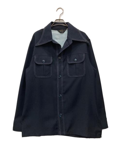 J.C.PENNY（ジェーシーペニー）J.C.PENNY (ジェーシーペニー) 70'sワークシャツ ネイビー サイズ:Lの古着・服飾アイテム