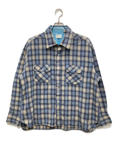ARROW（アロー）ARROW (アロー) 80~90'sヴィンテージネルシャツ ブルー サイズ:XLの古着・服飾アイテム