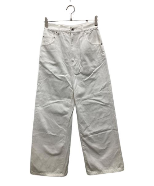 IENA LA BOUCLE（イエナ ラ ブークル）IENA LA BOUCLE (イエナ ラ ブークル) ハイウエストホワイトデニムパンツ ホワイト サイズ:36の古着・服飾アイテム