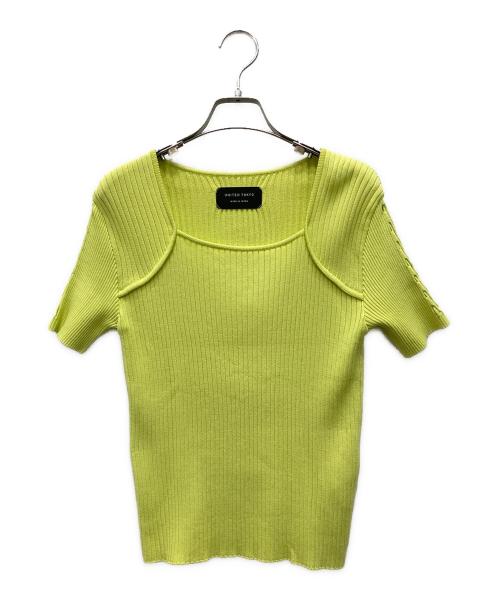 UNITED TOKYO（ユナイテッドトーキョー）UNITED TOKYO (ユナイテッドトーキョー) 半袖ニット イエロー サイズ:Fの古着・服飾アイテム