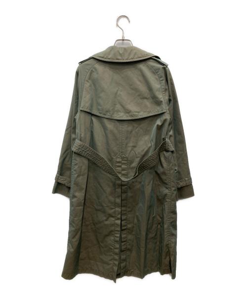 SANYO（サンヨー）SANYO (サンヨー) エイジドクラシックダブルトレンチコート 玉虫色(オリーブ) サイズ:34の古着・服飾アイテム