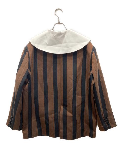 CLANE（クラネ）CLANE (クラネ) セーラーカラー シングル テーラードジャケット ブラウン サイズ:1の古着・服飾アイテム