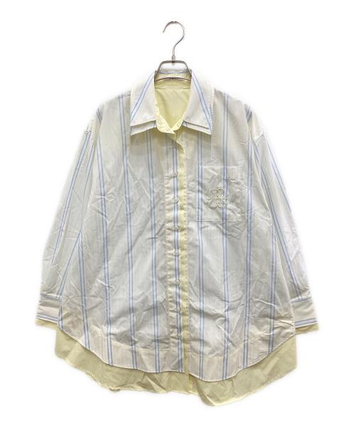 Snidel（スナイデル）Snidel (スナイデル) レイヤードシャツチュニック イエロー×ブルー サイズ:F 未使用品の古着・服飾アイテム