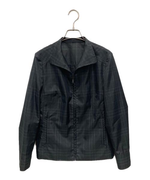 BURBERRY LONDON（バーバリーロンドン）BURBERRY LONDON (バーバリーロンドン) バーバリーチェック ジップジャケット ブラック サイズ:40の古着・服飾アイテム