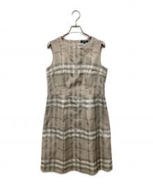 BURBERRY LONDON（バーバリーロンドン）の古着「チェックワンピース」｜ベージュ