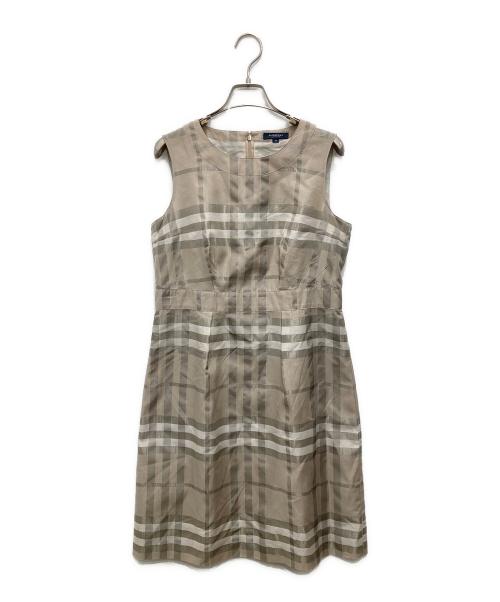 BURBERRY LONDON（バーバリーロンドン）BURBERRY LONDON (バーバリーロンドン) チェックワンピース ベージュ サイズ:40の古着・服飾アイテム