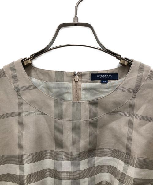 BURBERRY LONDON（バーバリーロンドン）BURBERRY LONDON (バーバリーロンドン) チェックワンピース ベージュ サイズ:40の古着・服飾アイテム